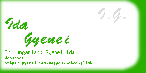 ida gyenei business card